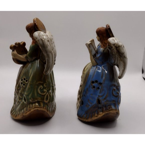 Pair of Ceramic Angels - With Harp and Book‎ - Picture 4 of 5